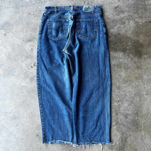 VINTAGE LEVIS SILVERTAB JEANS BAGGY PURPLE LABEL FITS  34X29 WIDE LEG DENIM Y2K - Picture 2 of 6